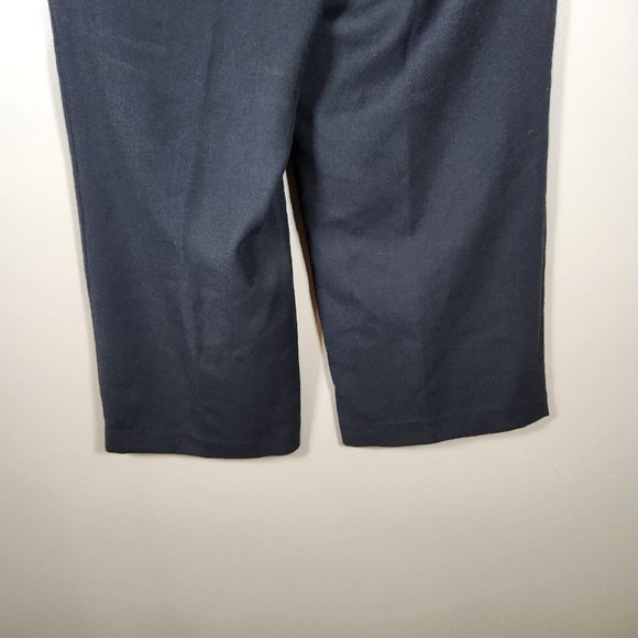 Loft Pants Womens 8 Black Wide Leg Crop Capri Knit Ponte Trouser Slacks Stretch - Picture 7 of 14